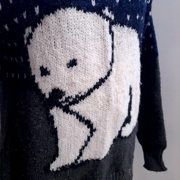Kersh | Blue, white & grey polar bear knit sweater - Picture 4 of 8